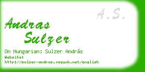 andras sulzer business card